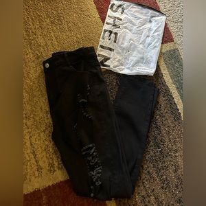 Distressed Black Jeans